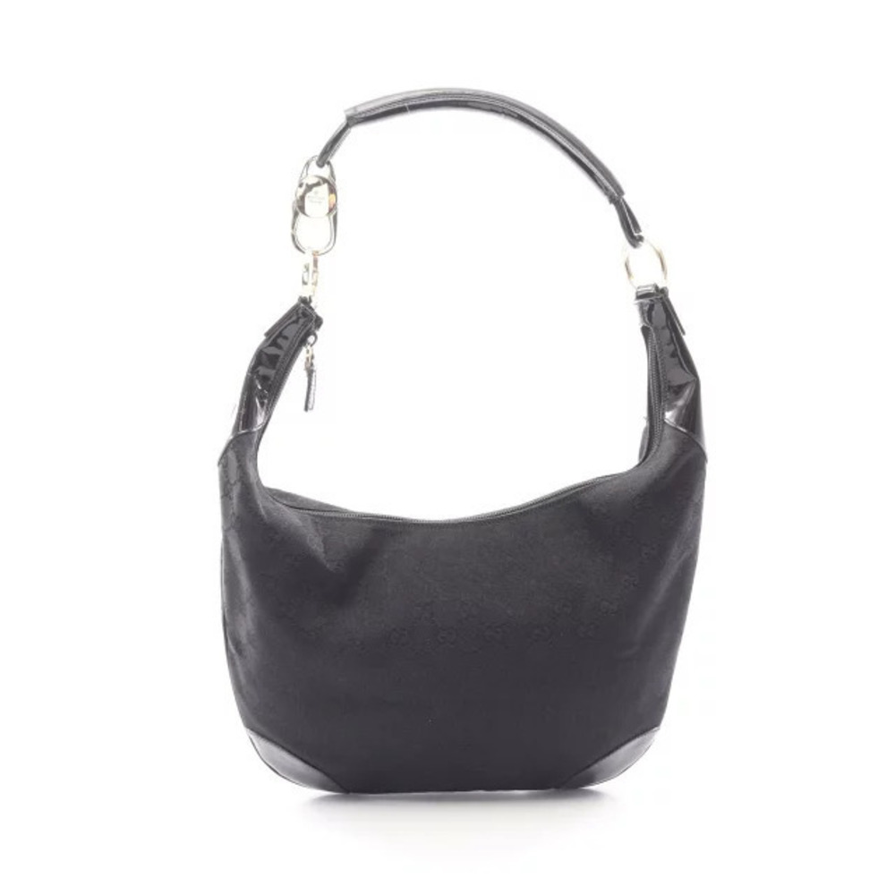 Gucci shoulder bag Hobo Patent Vernis leather black
